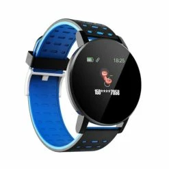 Bracelet Intelligent à écran Rond 119plus, Surveillance De La Fréquence Cardiaque Bluetooth Montre Connectée De Sport-Bleu - Avis / Test