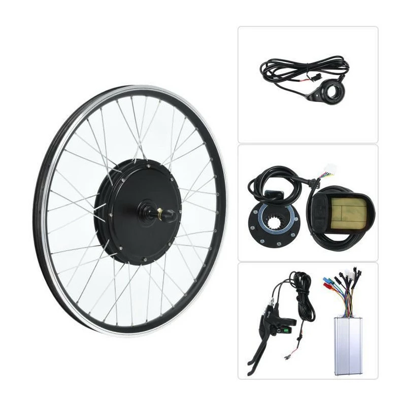 Dilwe Kit De Conversion Vélo électrique Kit De Conversion De Vélo De Montagne électrique Avec Moteur 48V 1500W Roue De 26 P - Avis / Test