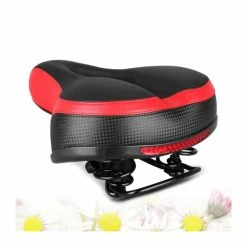 Doux VTT Selle De Vélo Épaisse Éponge Absorbant Les Chocs Siège Avec Autocollant Réfléchissant Selle - Tige De Selle Cycl - Avis / Test