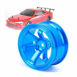 DUOKON 4pcs Moyeu De Roue En Alliage D'aluminium Pour Voiture De Course à La Dérive Universelle 1-10 à Plat (bleu)-HEN - Avis / Test