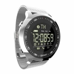 EX18 Argent Montre Connectée IP68 étanche 5ATM Montre Bluetooth Sport Montre Intelligente Pour Smartphone - Avis / Test