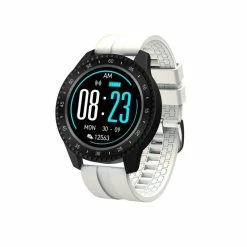 F17 Montre Connectée Hommes Femmes Moniteur De Fréquence Cardiaque Sport IP68 Toucher Complet Montre Intelligente Bande, Blan - Avis / Test