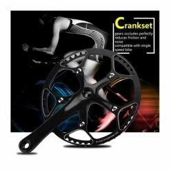 GR22845-EBTOOLS Pédalier Bras De Manivelle Mono-vitesse Intégré Creux En Alliage D'aluminium Pour Vélo De Montagne (noir) - Avis / Test