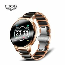 LIGE Montre Intelligente Femmes Smartwatch Femme étanche Sport Fitness Tracker Fréquence Cardiaque Tensiomètre Mode - Black - Avis / Test