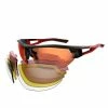 Lunettes De VTT Adulte XC 100 Noires Et Rouges Pack De 4 Verres Interchangeables - Avis / Test