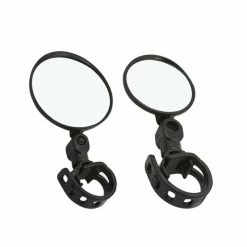 Miroirs De Vélo, 2pcs Vélo Vélo Vue Arrière Miroirs Réglable Rotatif Guidon Monté En Plastique Miroir Convexe. - Avis / Test