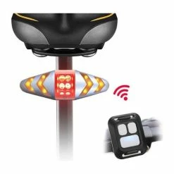 MOTH10101-Vélo Feu Arrière, Led Vélo Clignotant Lumière Télécommande Sans Fil Étanche Direction Feu Arrière Vélo Avert - Avis / Test