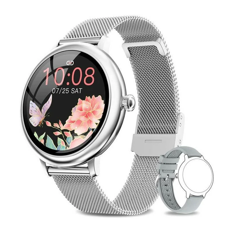 NAIXUES Montre Connectée Femmes Avec Fonction Féminine, Smartwatch Sport Etanche Argent, Moniteur De Oxygèn19 - Avis / Test