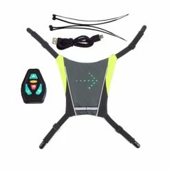 Panier Vélo,Gilet De Cyclisme Réfléchissant Sans Fil à LED, Gilet D'avertissement De Vélo Avec Clignotant LED, - Type A - Avis / Test