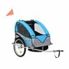 Remorque à Vélo Et Poussette Pour Enfants 2-en-1 Bleu Et Gris HB91377 -SUR - Avis / Test