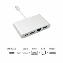 USB C Vers HDMI 4K + Gigabit Ethernet (port RJ45) + USB 3.0 USB 3.1 Adaptateur De Type C - Avis / Test