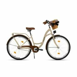 Vélo De Ville 26'' Femme 1 Vitesse Marron 46 Cm MILORD Panier En Bois - Avis / Test