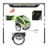 VGEBY Loisirs De Plein Air Remorque De Vélo Pour Enfants Gris Et Vert 30 Kg Nouvelle Arrivee - Avis / Test