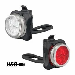 YS09459-Loowoko Kit Éclairage Vélo, Kit De Lumière De Vélo Rechargeable,4 Modes De Bicyclette Phare Avant Et Arrière, écl - Avis / Test